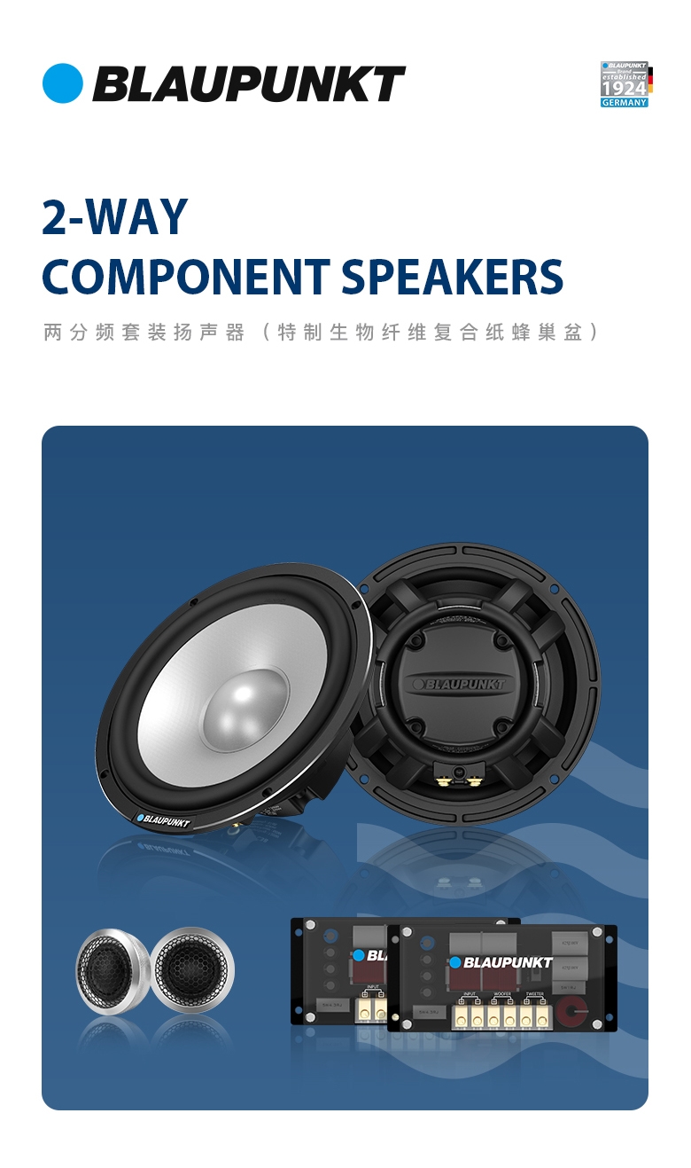 德國（藍(lán)寶BLAUPUNKT）MPS 2662 C38 新旗艦高端兩分頻